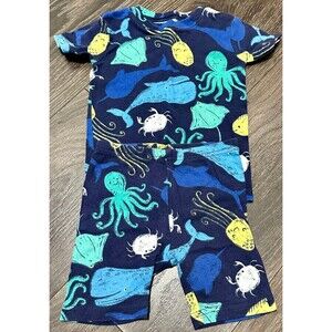 Carter’s Boy 2-Piece PJ Set. Size: 2T. Ocean. Blue. Animals. (851)